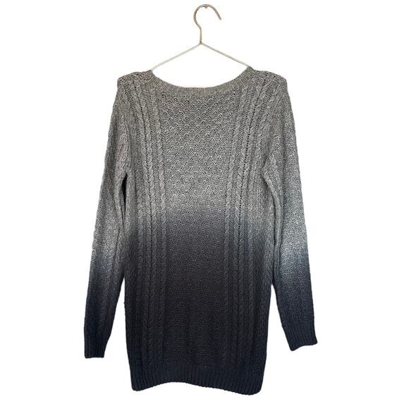 Topshop knit gray ombre dip dye sweater Sz 8 - Picture 2 of 8